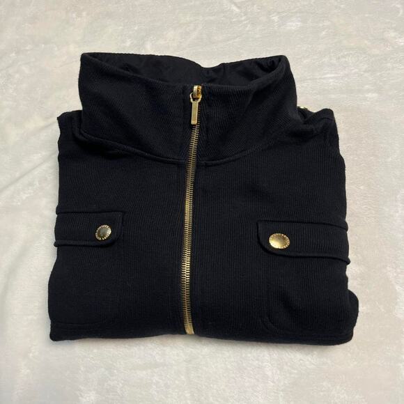 Lauren Ralph Lauren Full Zip Sweater Womens Large Gold Snaps Jacket Cardigan - Picture 8 of 8